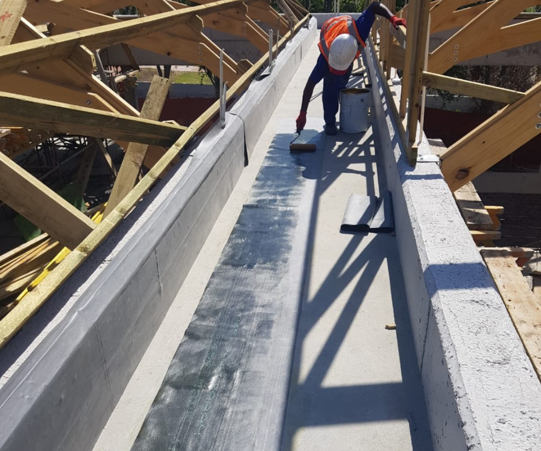 Completed commercial box gutter project 4
